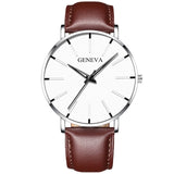 Men's Fashion Ultra Thin Watch Mesh Stainless Steel