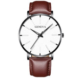 Men's Fashion Ultra Thin Watch Mesh Stainless Steel
