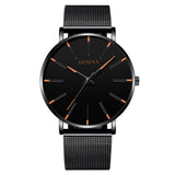 Men's Fashion Ultra Thin Watch Mesh Stainless Steel