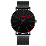 Men's Fashion Ultra Thin Watch Mesh Stainless Steel
